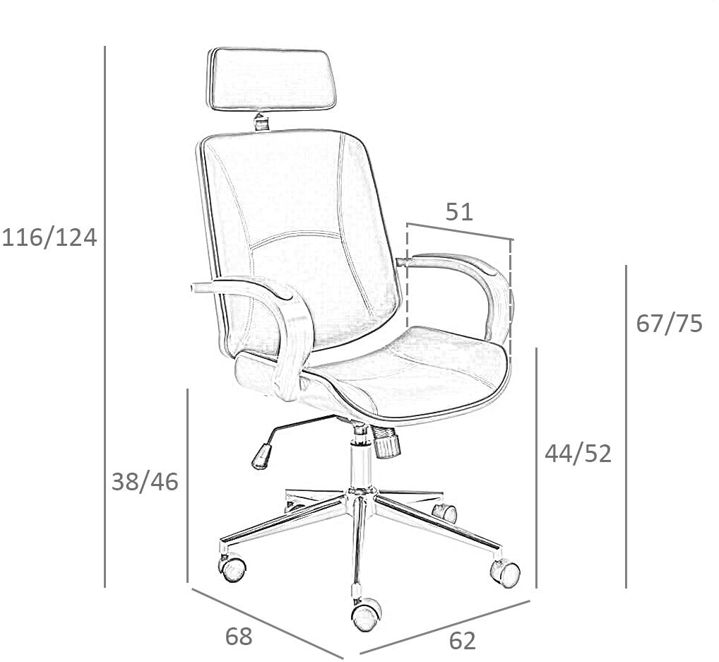 Angel Cerdá Регулируемое по высоте офисное кресло из искусственной кожи с подлокотниками New chair 4079 Angel Cerda - Вид №7