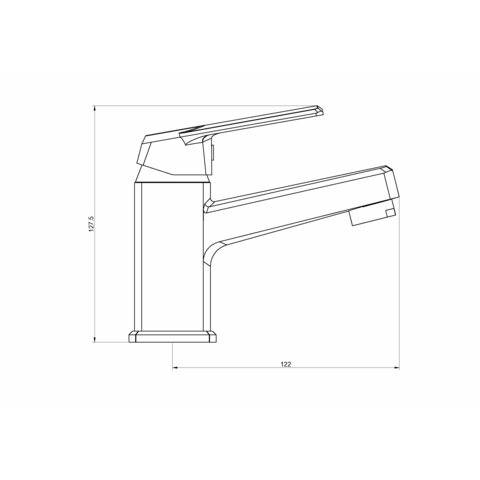 OneLife by Orange P02-021w однозахватный полимерный смеситель для раковины, цвет белый Графит sun-id-1517300 - Вид №1