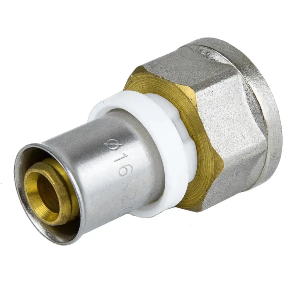 Муфта комбинированная Aquasfera 1/2"x16 мм ВР никелированная латунь 027-8788 82890234 STLM-2042712  - Вид №1