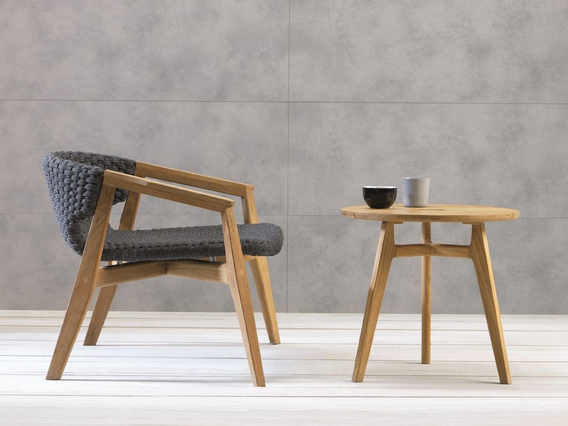 Круглый стол из тикового дерева Ethimo Knit ARCH-00022966 - Вид №11