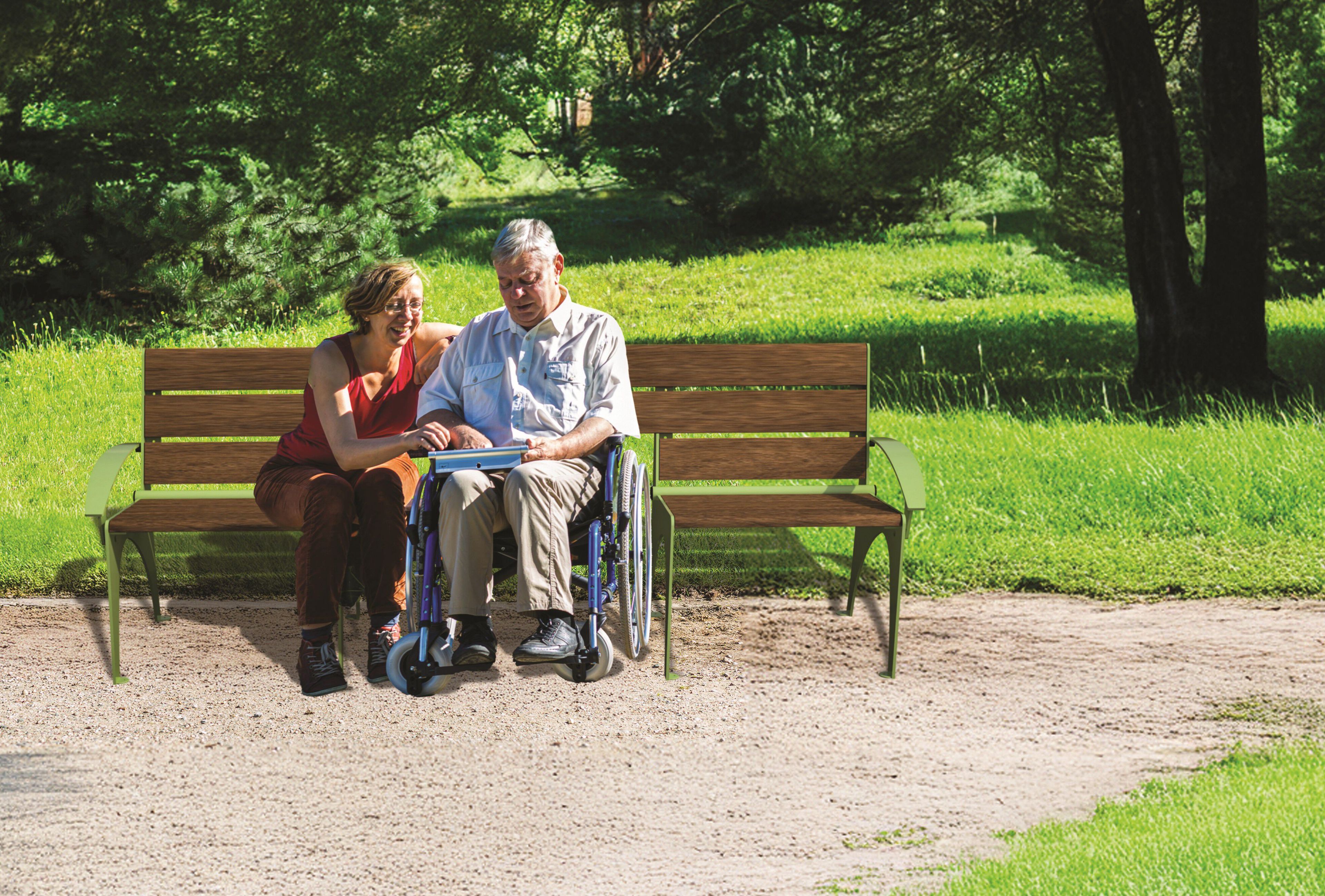 Деревянная скамья со спинкой Studio Città концепция ARCH-00077915 - Вид №1