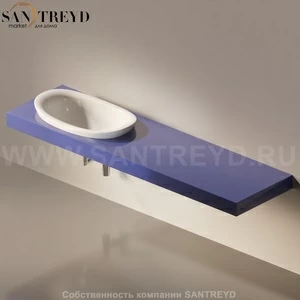 Flaminia IO e SI Столешница с отверстием под раковину от 100 до 250 см синяя IO75M4.5003