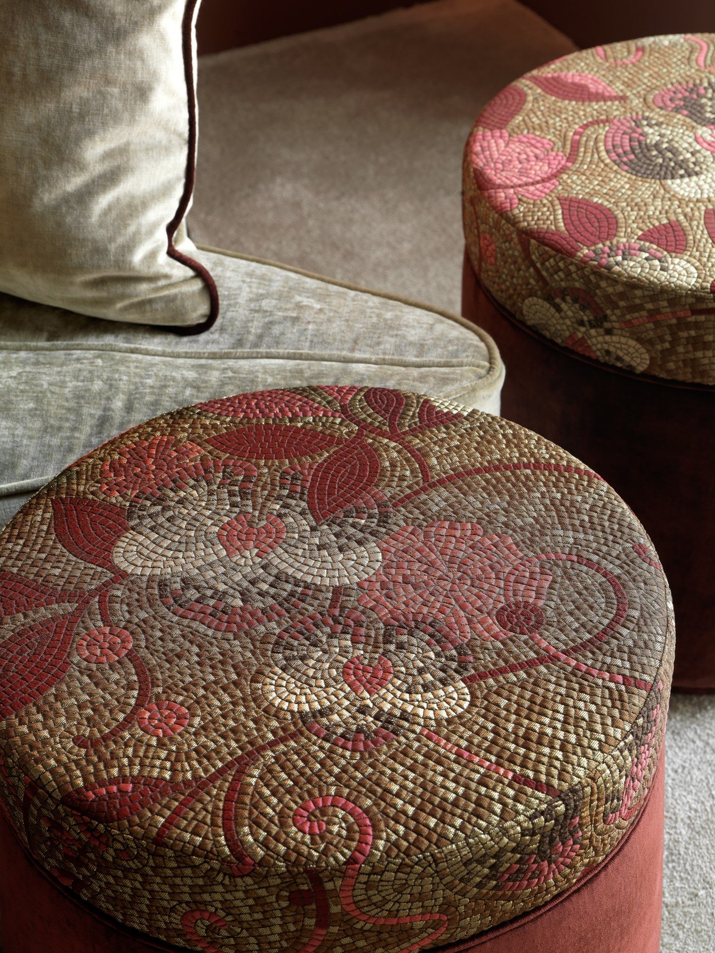 Круглый пуф из ткани Sicis Sultan ARCH-00147420 - Вид №7