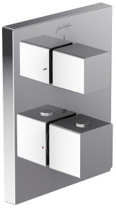 E75391-CP Термостатический смеситель с запорным клапаном/двухходовым переключателем – квадратная форма JACOB DELAFON MODULO