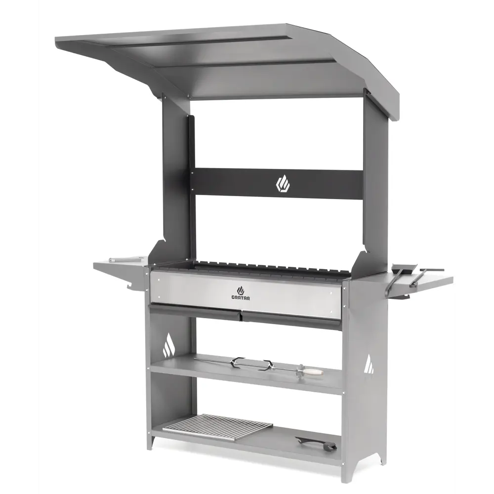 GRATAR Premium Prem 01 - стальной мангал с крышей для профессионального использования 82745318 STLM-0035323 - Вид №1