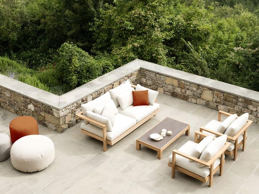 TRIBÙ 3-х местный тканевый садовый диван Pure sofa 01207 - Вид №2