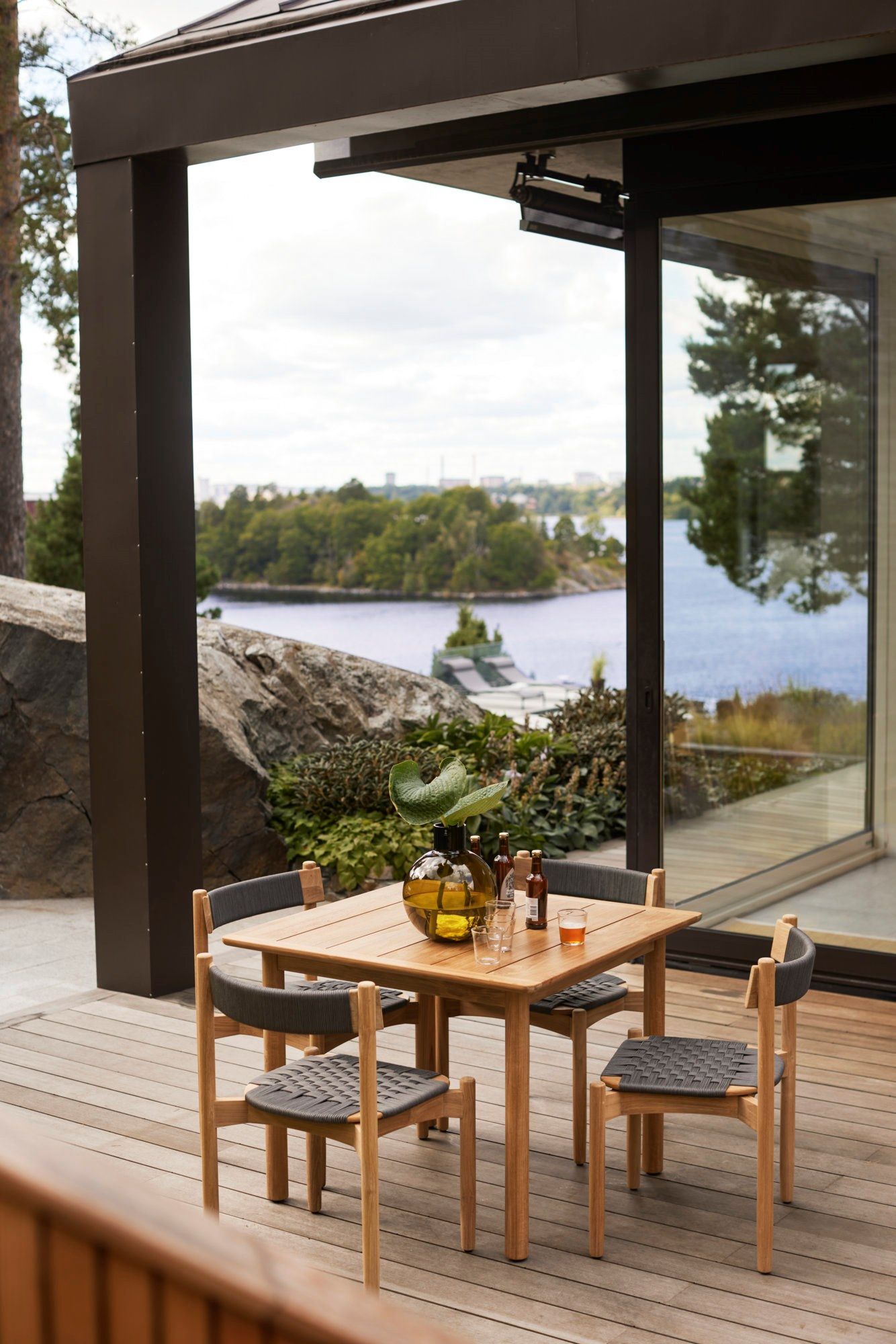 Квадратный стол из тикового дерева Skargaarden костер ARCH-00015245 - Вид №3