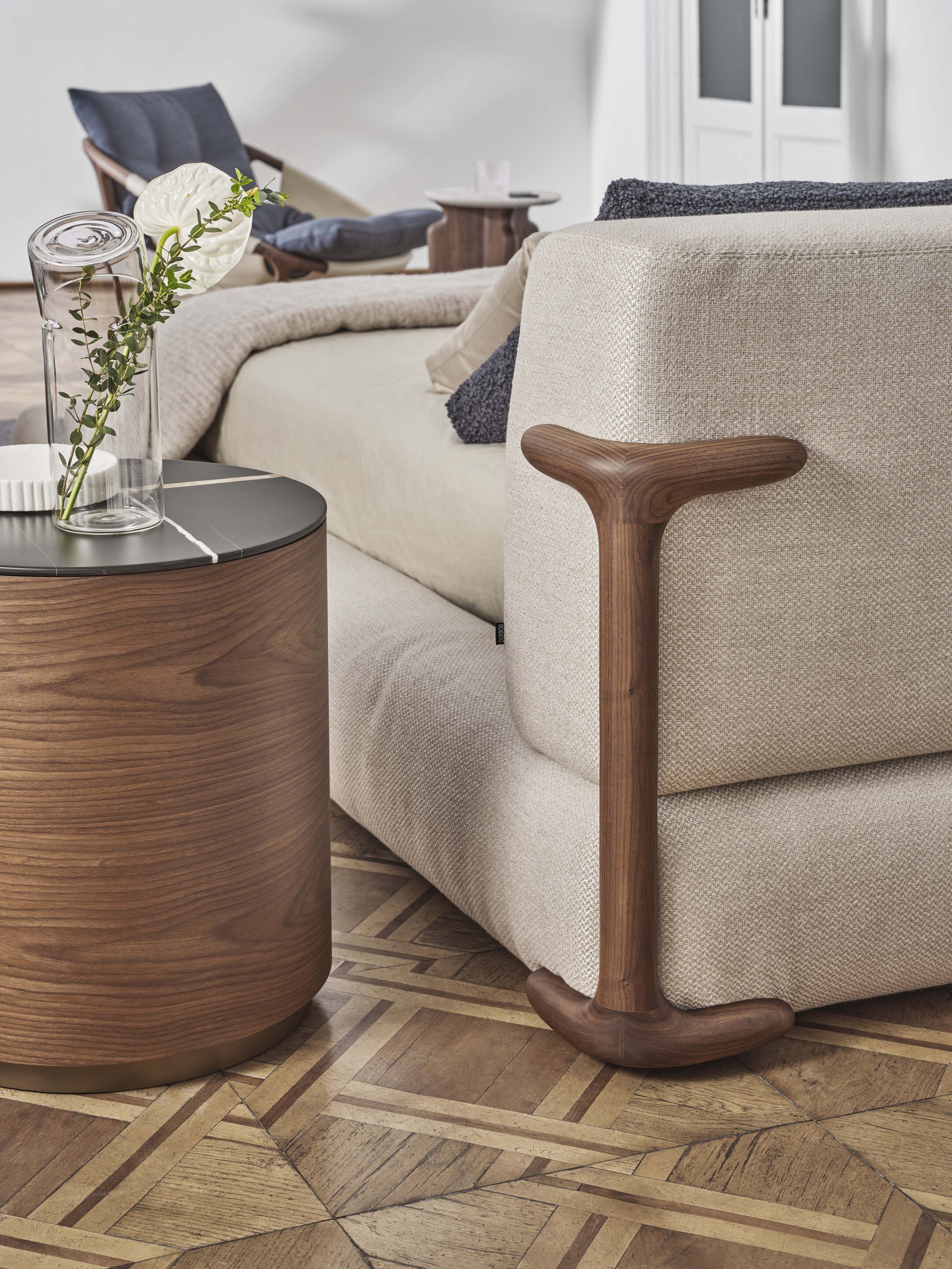 Двуспальная мягкая кровать из ткани Porada Twenty-Four ARCH-00126907 - Вид №6