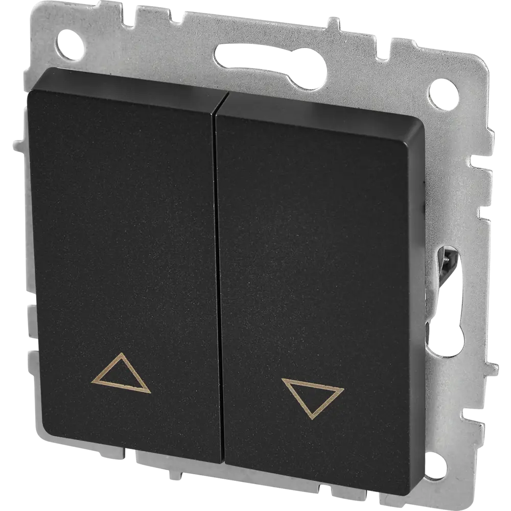 Выключатель IEK Brite для жалюзи - черный матовый 87761711 STLM-1340728