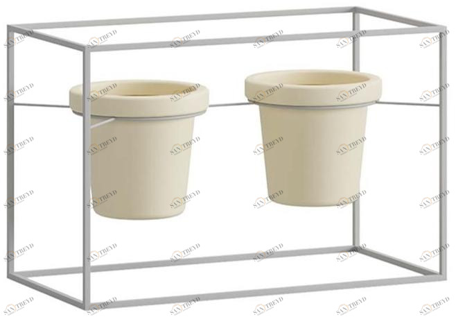 Ersa Низкий прямоугольный металлический горшок для цветов sun-id-1375122