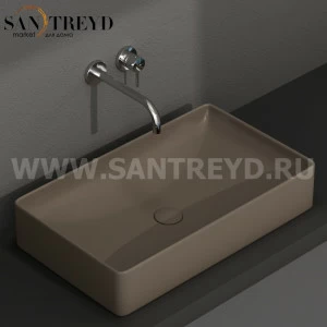 B6R63CS Накладная раковина на столешницу  прямоугольная Ceramica Globo T-EDGE
