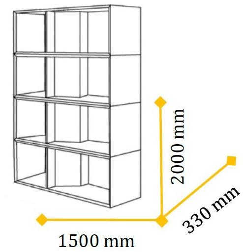 TrackDesign Двусторонний открытый книжный шкаф из стали Corten ™  Ar0882000  - Вид №5
