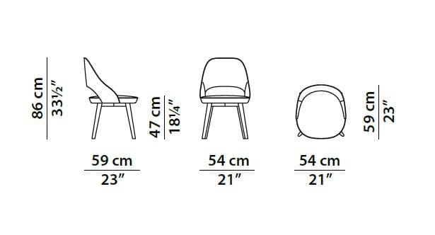 Мягкий стул из массива дерева Baxter Colette ARCH-00105023 - Вид №3