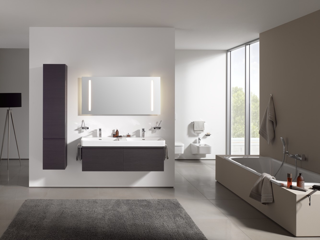 H4029501102661 Шкафчик высокий, 4 полочки стеклянные, петли справа LAUFEN PRO - Вид №13