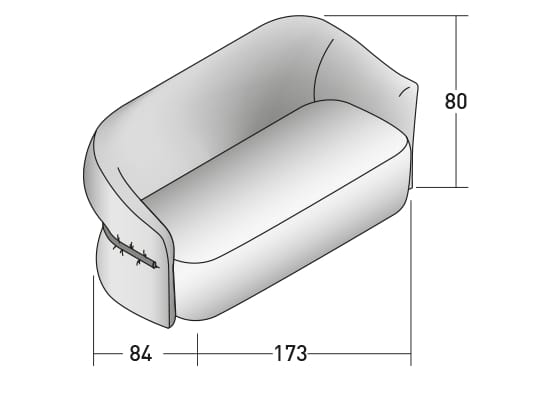 2-местный диван Flou Madame Butterfly ARCH-00073327 - Вид №4