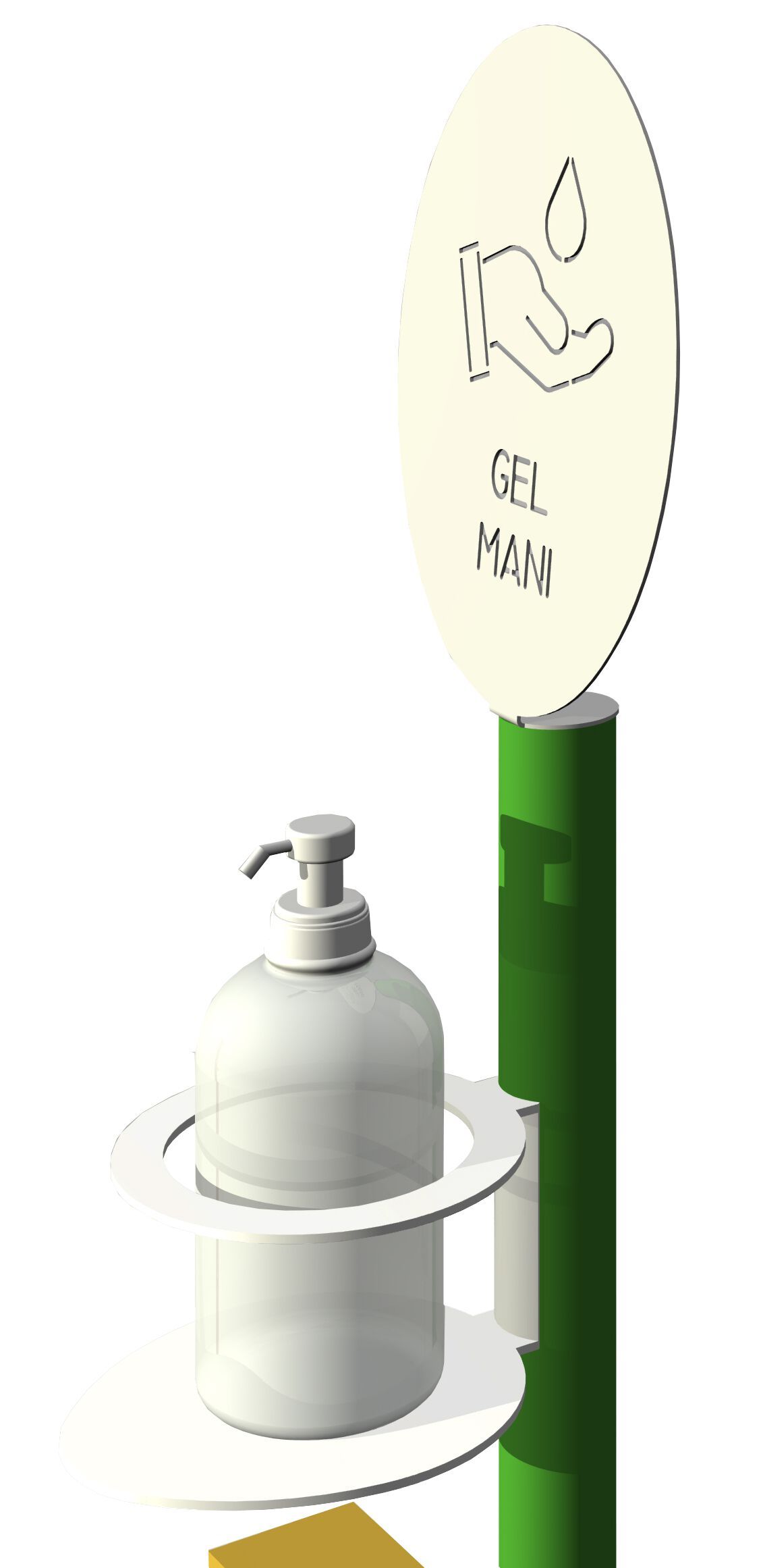 Металлический дезинфицирующий дозатор геля CITYSì SANISTAND LINDO ARCH-00096362 - Вид №3