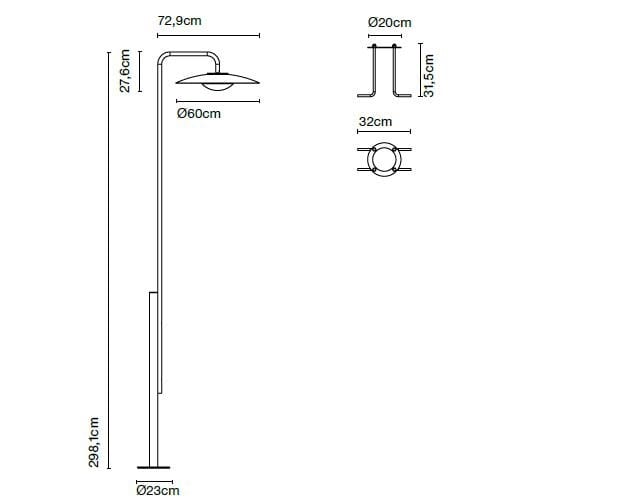 Металлический светодиодный уличный фонарь для сада Marset Имбирь ARCH-00121154 - Вид №5
