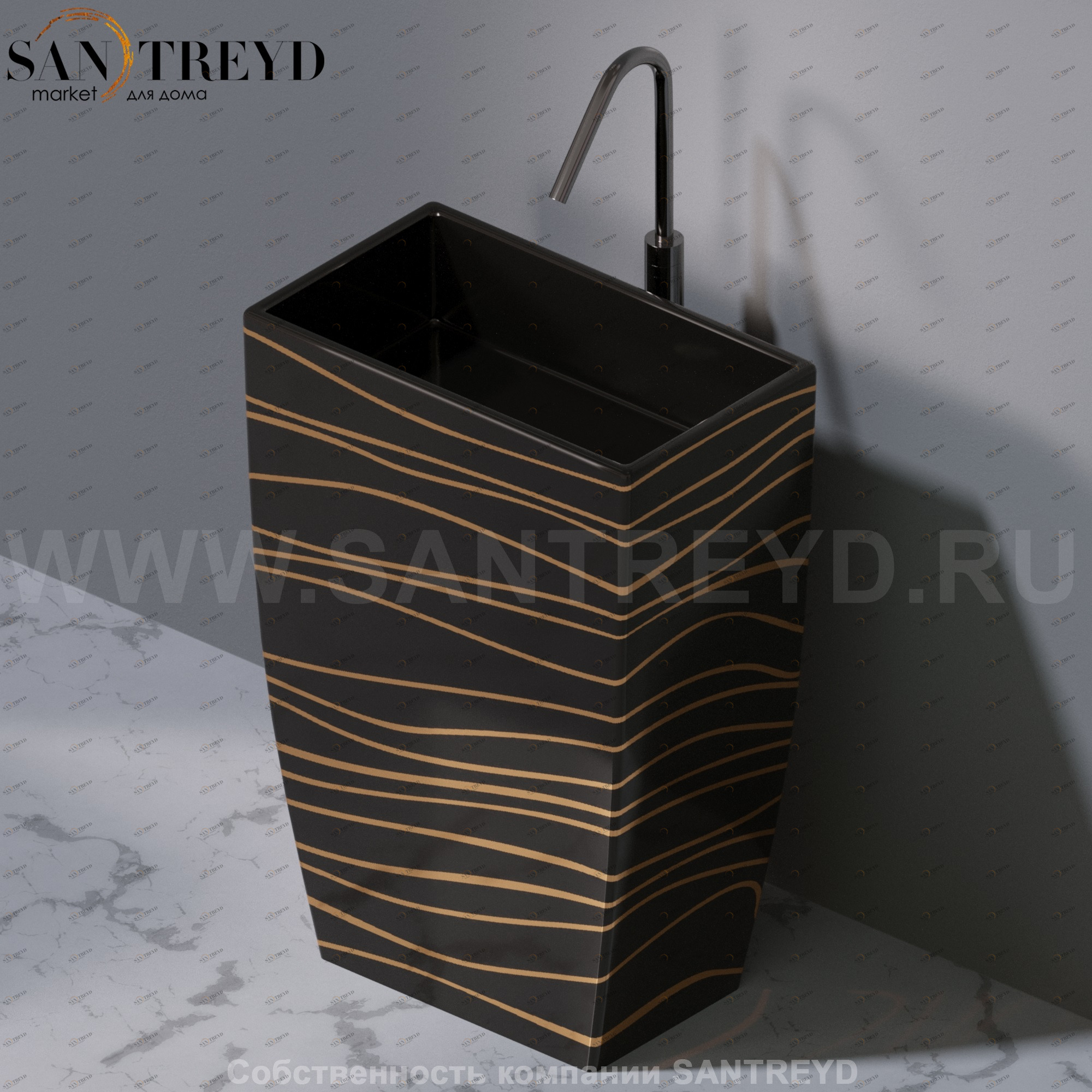 L110411G Напольная раковина стоящая прямоугольная A. e T. Italia Tower AeT ITALIA