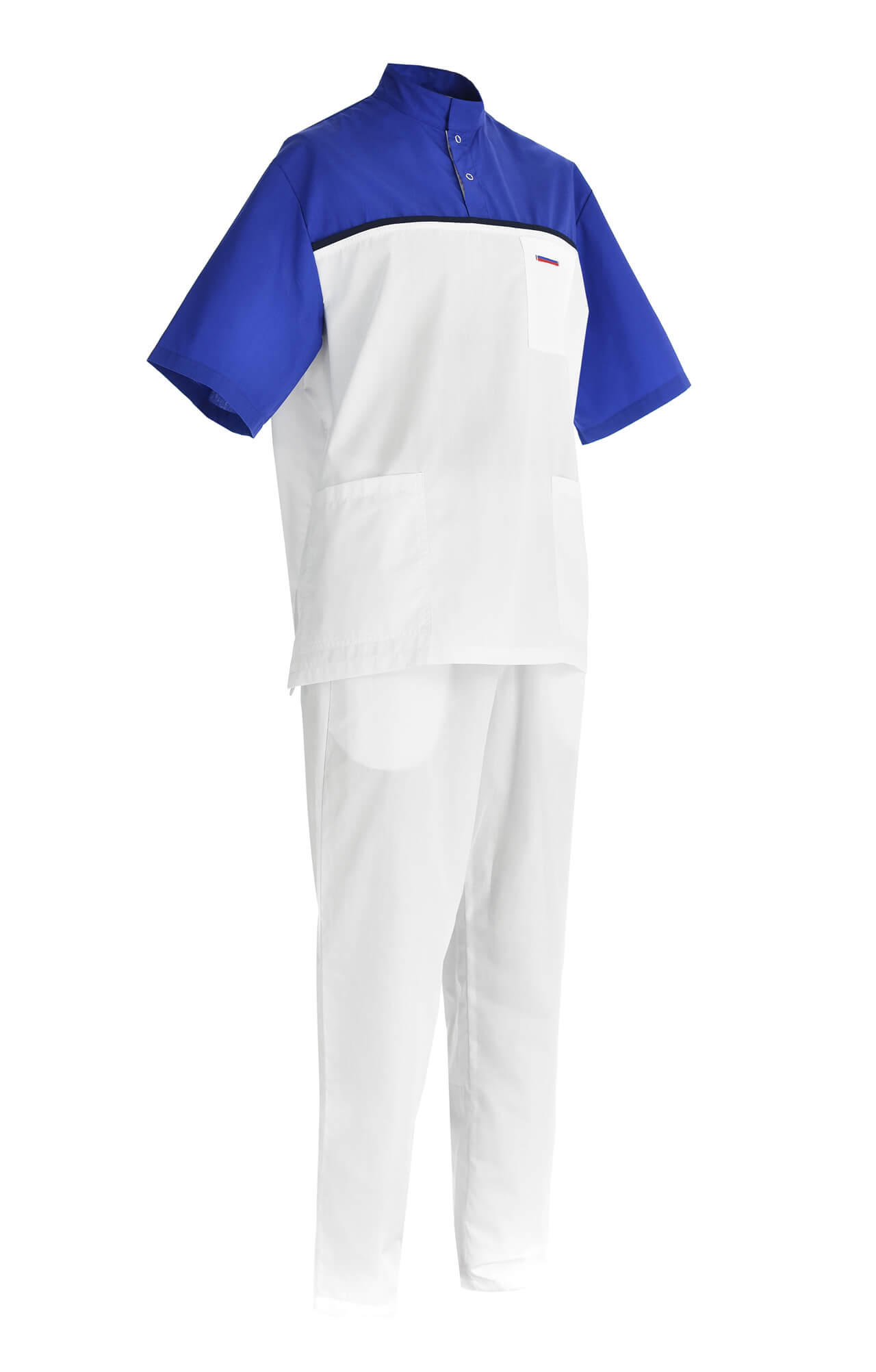 61952 Костюм "Лидер" белый василек  Медицинская одежда  размер 64-66/170-176 Спецодежда  - Вид №1