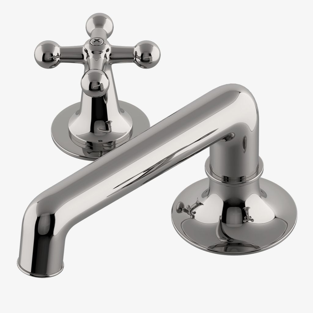 DSLS01 Низкопрофильный смеситель для унитаза Dash с тремя отверстиями и металлическими поперечными ручками Waterworks - Вид №1