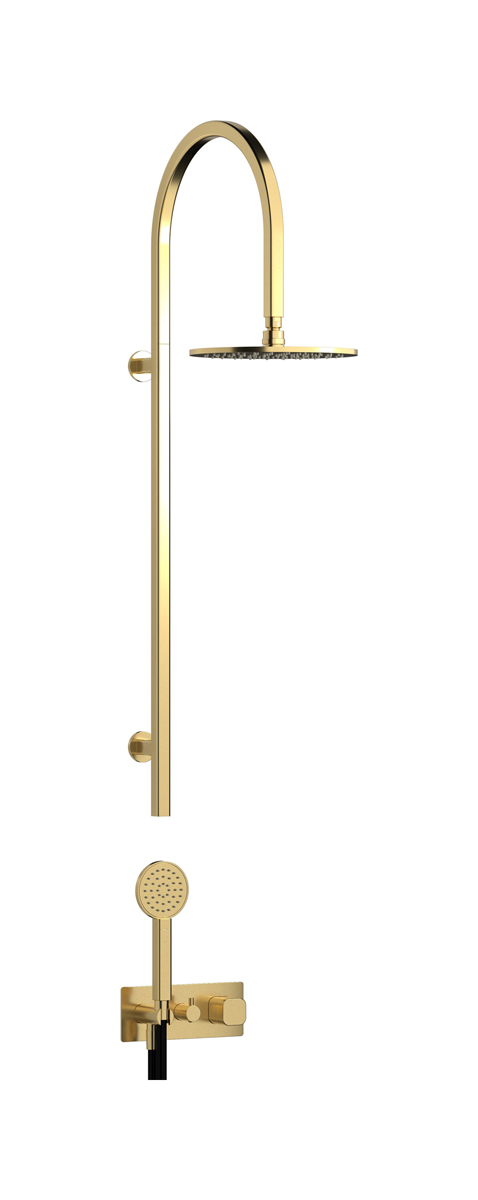 Душевая колонна в комплекте с душевым гарнитуром. WE ARE IB eo800os_1 Brushed Gold Elio