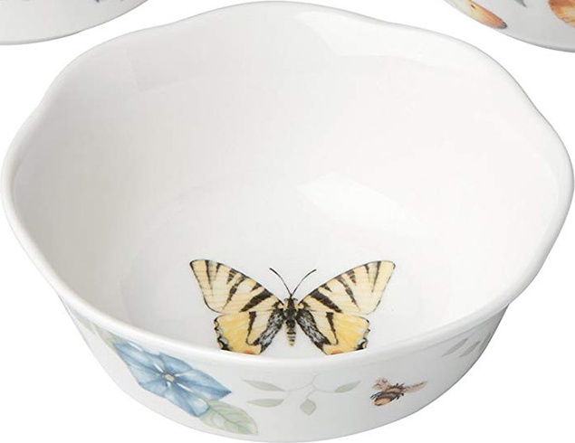 10638738 Lenox Набор салатников индивидуальных Lenox "Бабочки на лугу" 240мл, 3шт Фарфор 