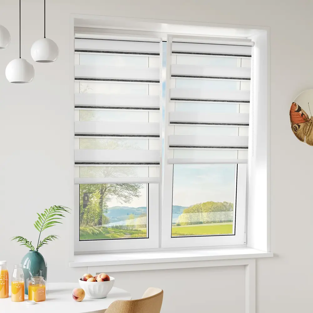 Штора рулонная день-ночь Лечче 180x175 см серо-молочная MIAMOZA STLM-2211510 - Вид №2