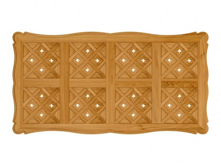 ASTELLO Прямоугольный садовый стол из тика Fleur de lys sun-id-1479802 - Вид №6