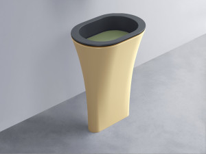 AMLA65-BA+AMPILO-AG+AMCOLO-CN Раковина Amedeo Ovale отдельностоящая cielo Enjoy + Amedeo