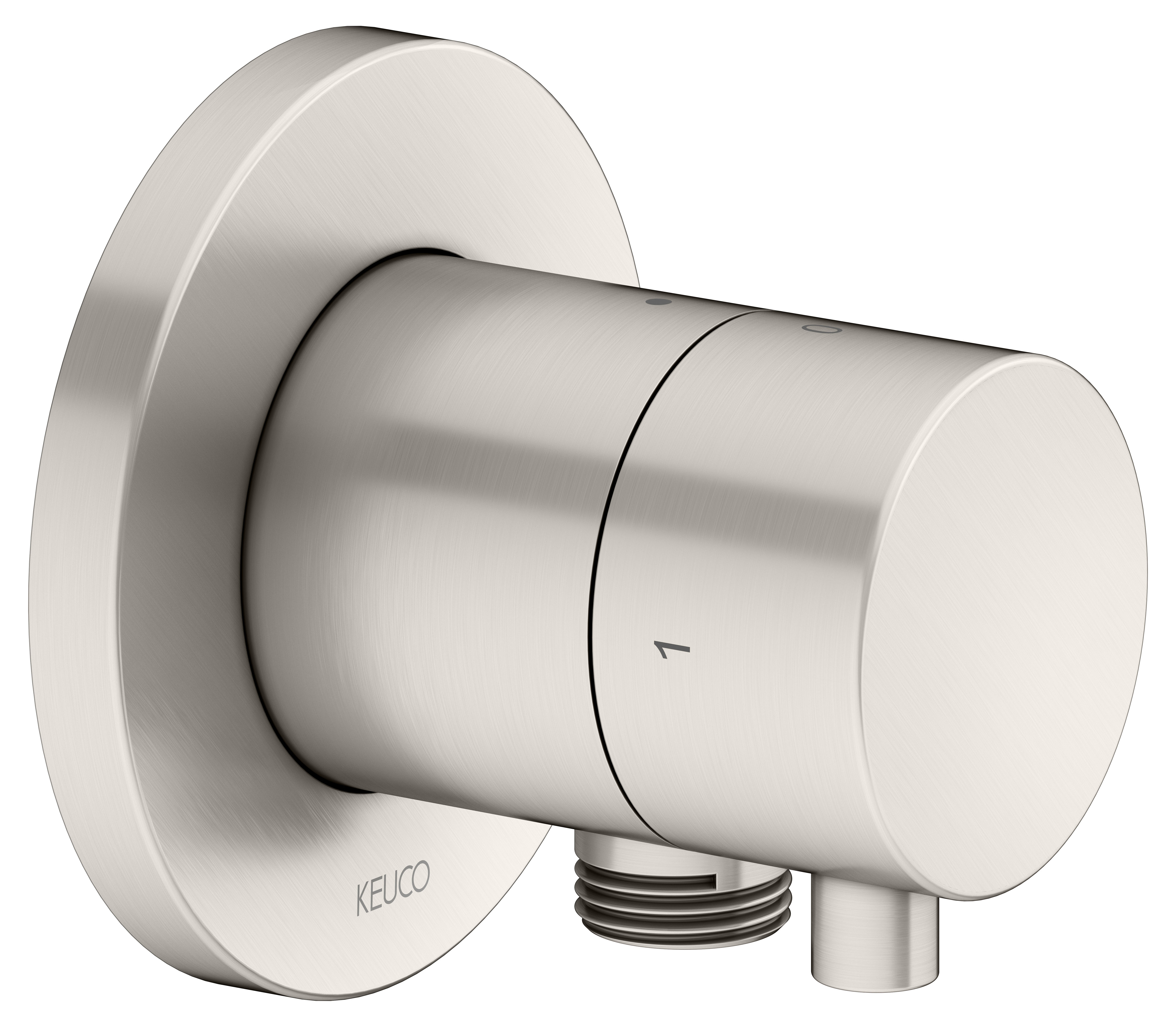 59557051101 Встраиваемый запорный вентиль с переключателем на 2 потребителя и выводом для шланга DN 15 KEUCO IXMO