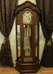 Часы напольные деревянные коричневые орех Sars SARS ДИЗАЙНЕРСКИЕ 00-3967432 Коричневый