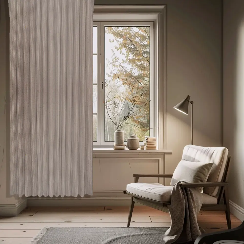 WITERRA Штора кантри бежевая 200x280 см с универсальной лентой 89399732 STLM-1575480