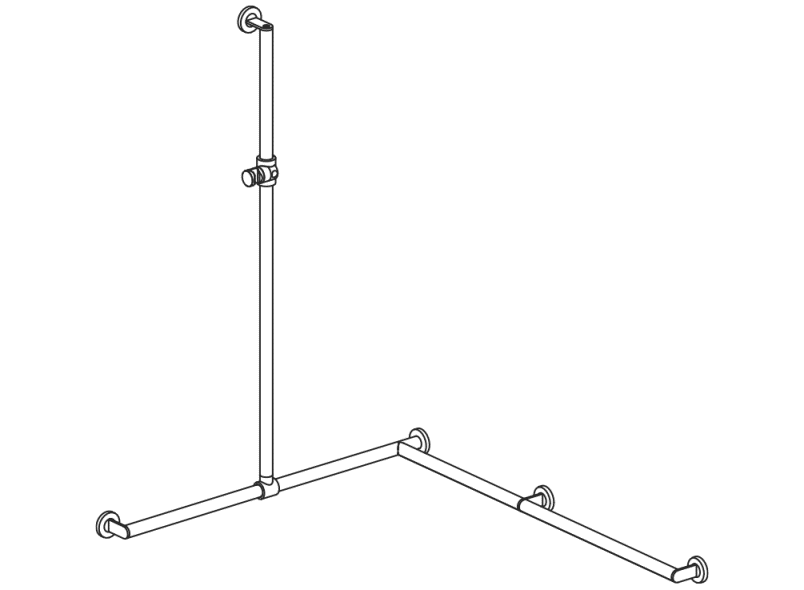 900.35.308XA Поручень для душа с выдвижным держателем для душа HEWI Greifen  - Вид №2