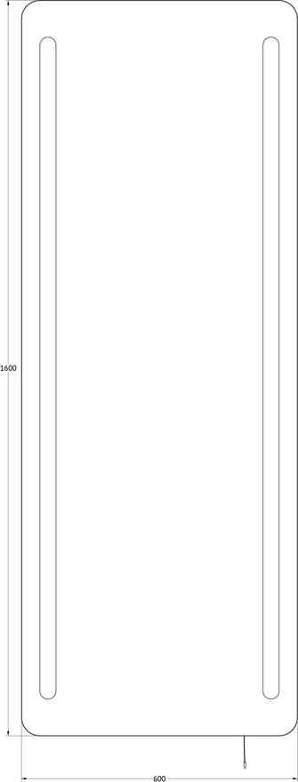 LIN-B2 9320 Зеркало с 2-мя встроенными LED-светильниками 28 W ELLUX Linea LED - Вид №1