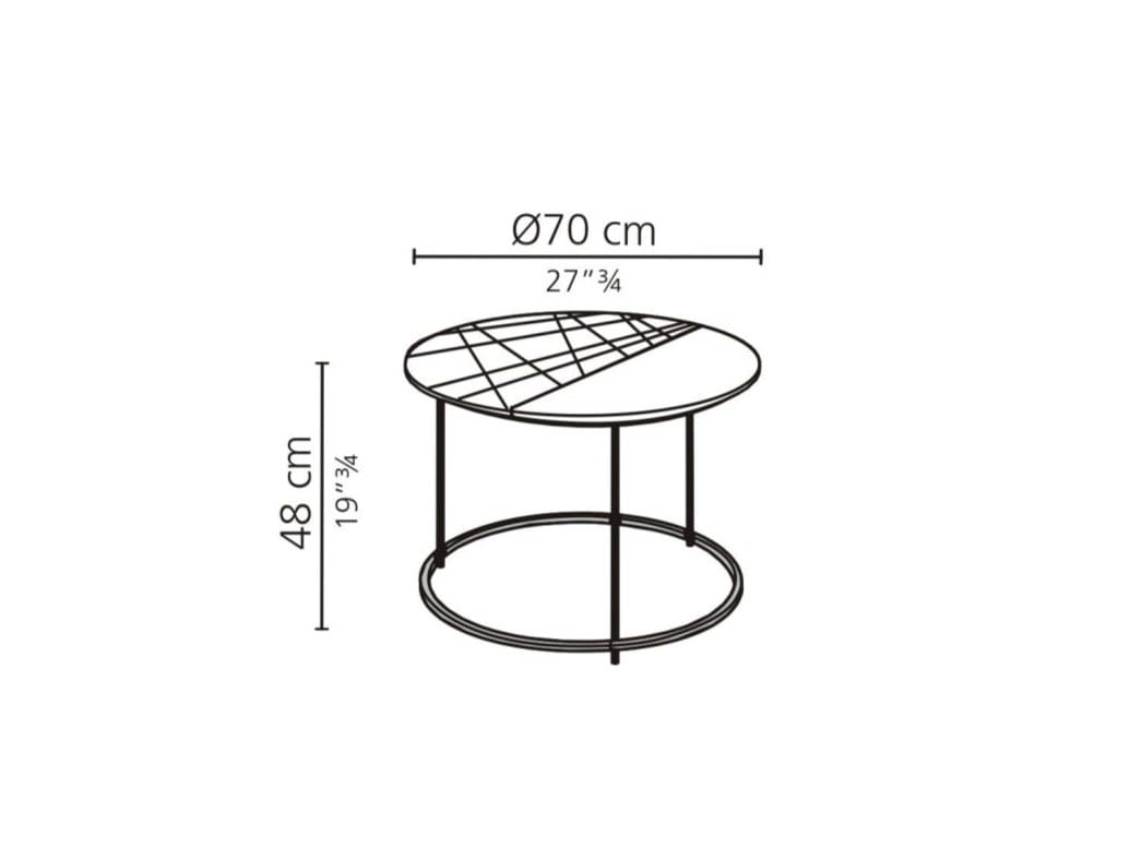 Журнальный столик с МДФ и барельефом и металлическим основанием Casamilano TWIST ARCH-00039395 - Вид №9
