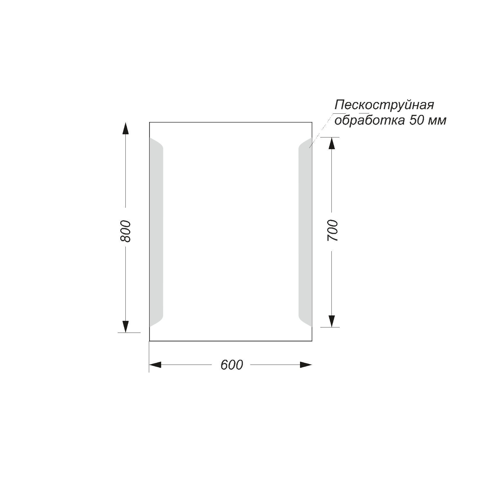 QDR60SLMRPCS0010 Зеркало Quadro 600 SANITA LUXE  - Вид №5