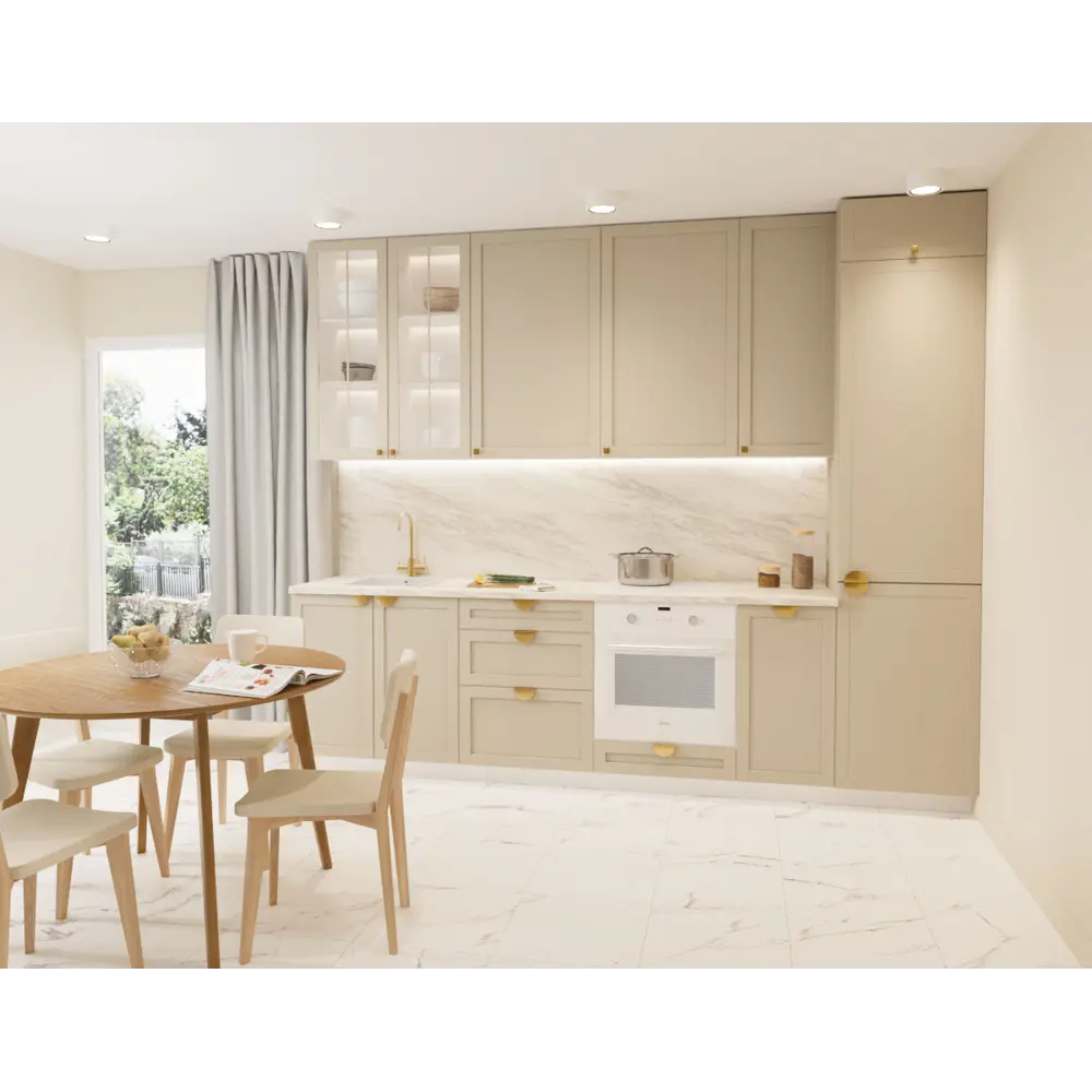 Карниз кухонный Ньюпорт Delinia ID 220x4 см МДФ бежевый 89340562 STLM-1581843 - Вид №2