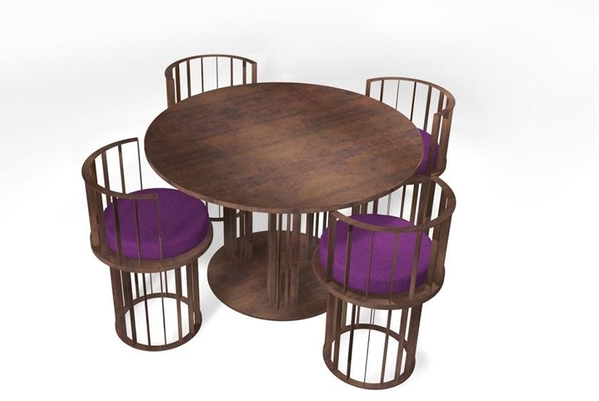 TrackDesign Круглый стол из стали Corten ™ Kandinskij 1923 Tt06640001  - Вид №1