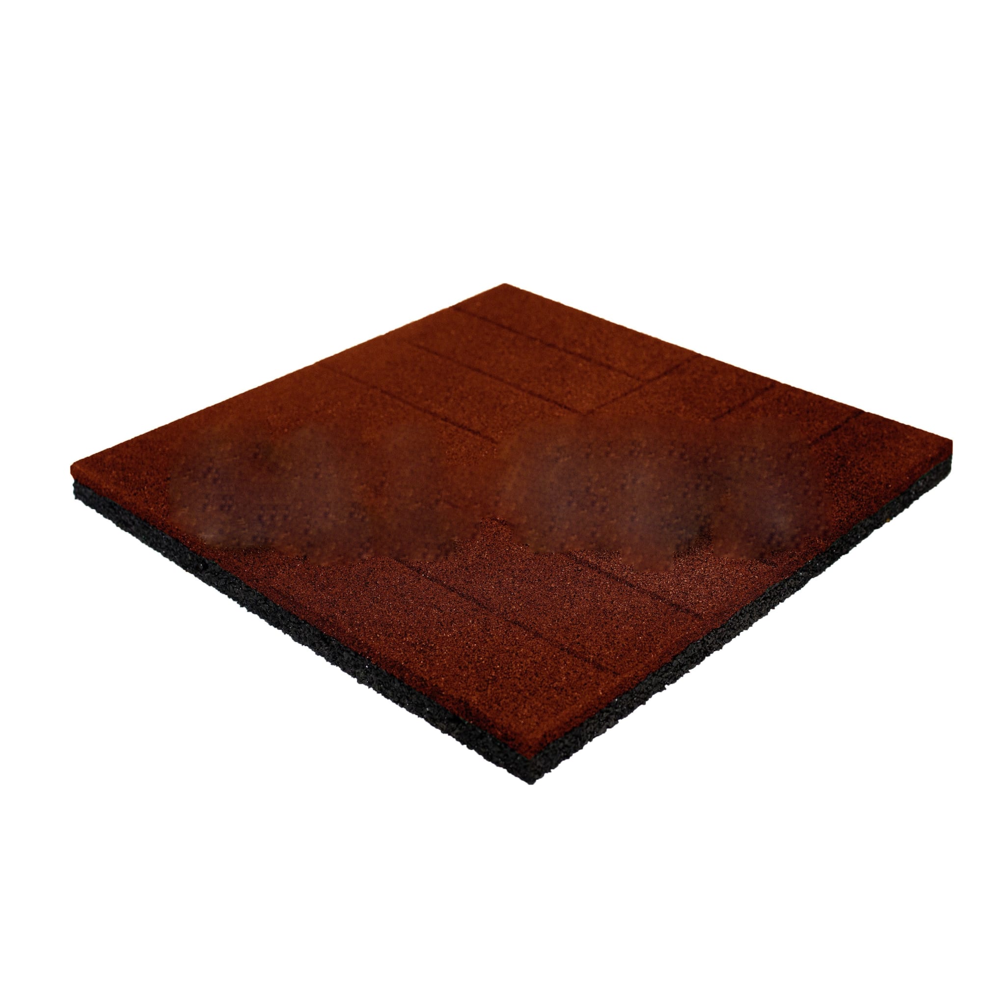 82282351 Плитка резиновая 500х500х30 паркет цвет терракот Santreyd 