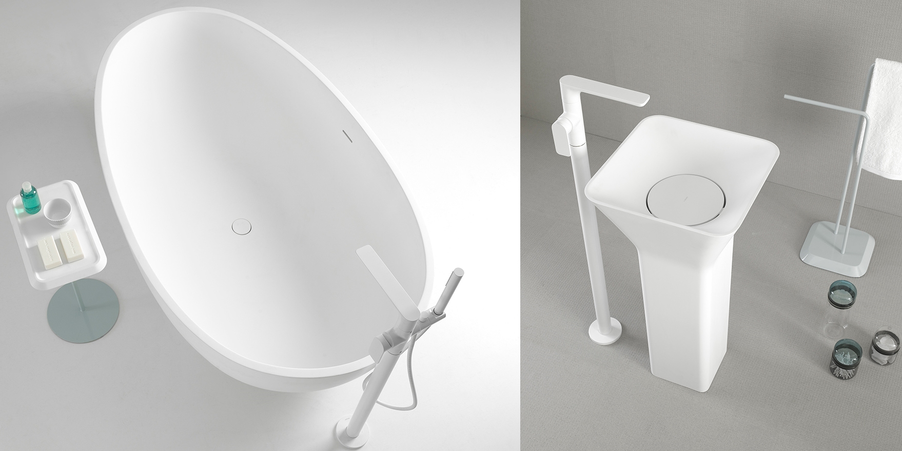 FL001 Напольная раковина стоящая квадратная Inbani  - Вид №2