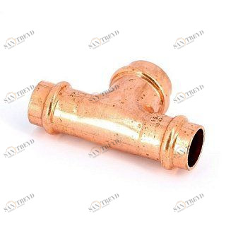 Тройник пресс 22 медный IBP P513002222022