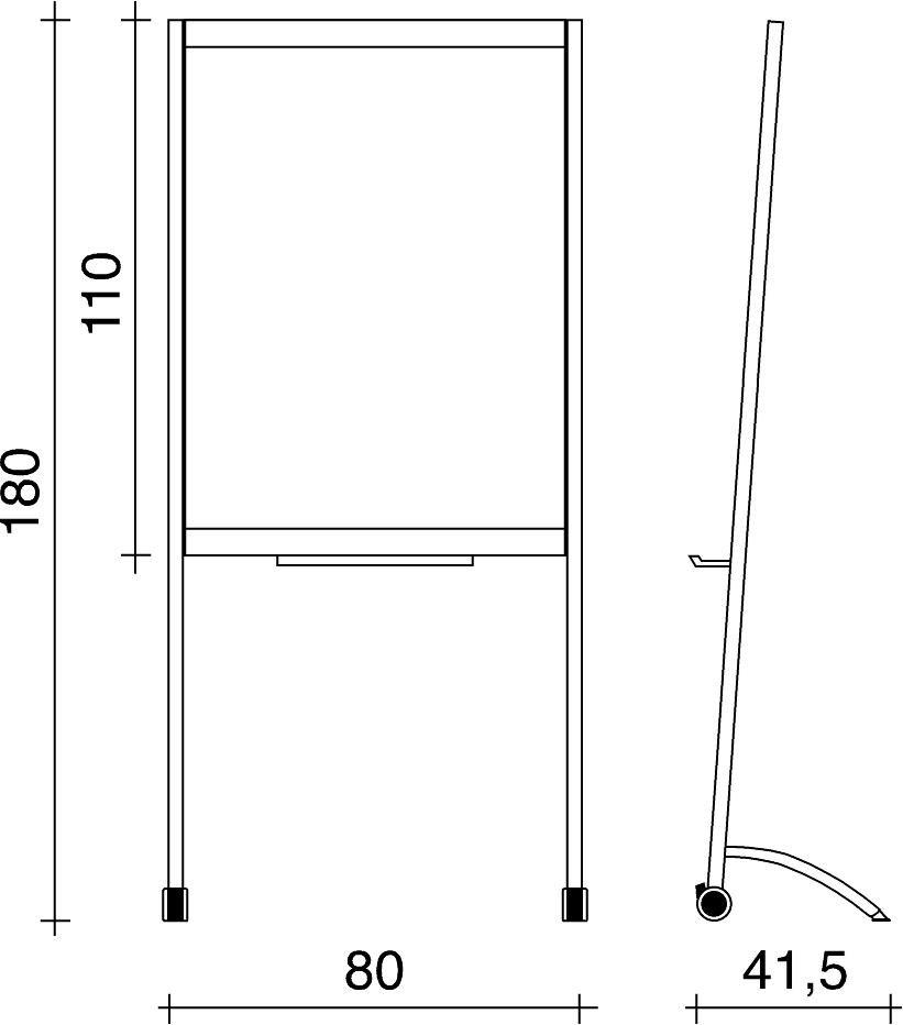 TALIN Офисная доска из окрашенного металла на колесиках Multikom sun-id-1471681 - Вид №3