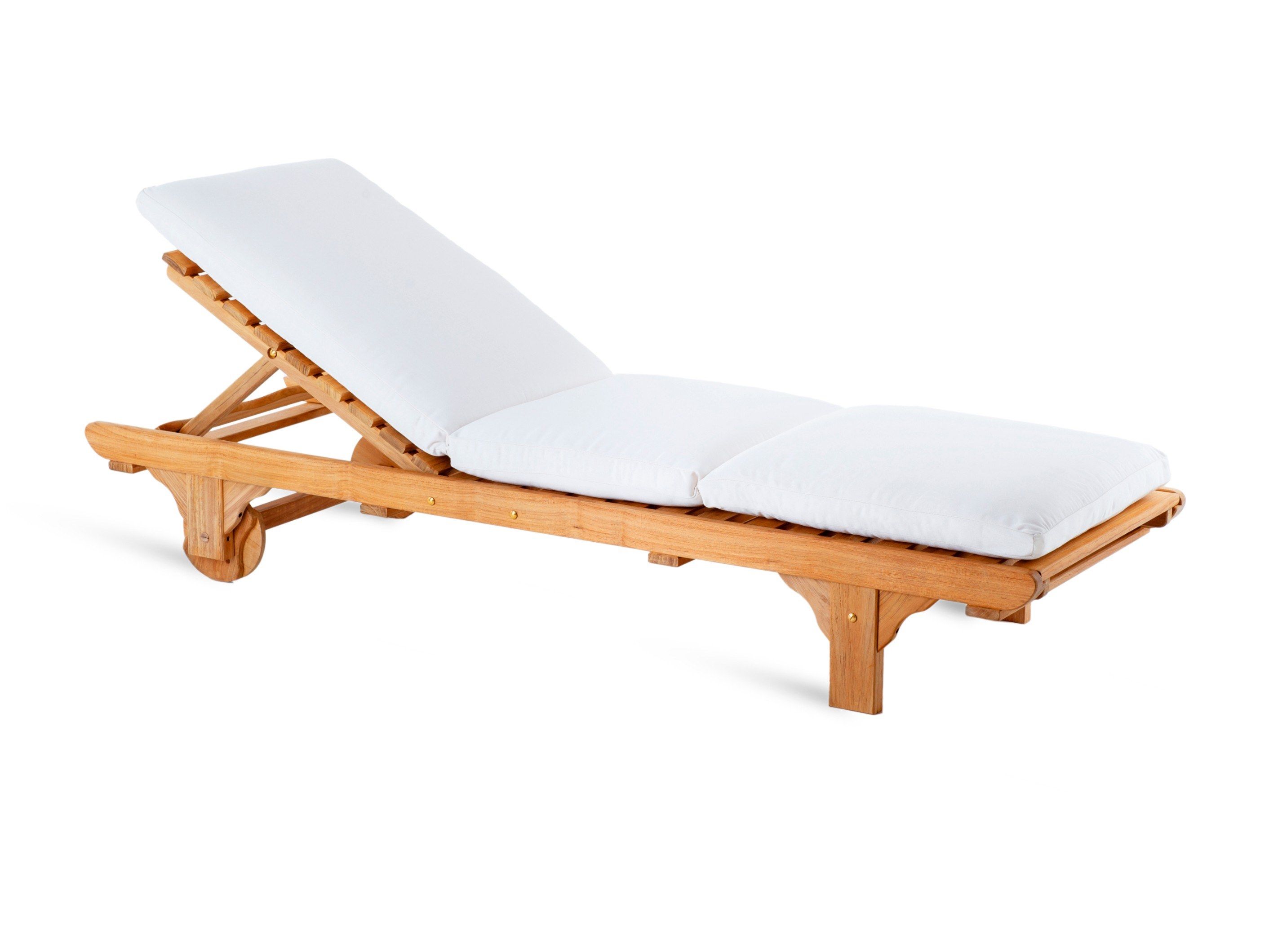 Садовая кровать с откидной спинкой из тикового дерева с колесами Unopiù Chelsea ARCH-00076668