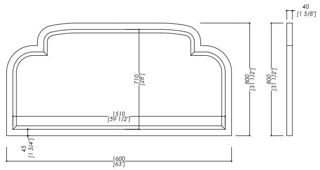 Зеркало с деревянной рамкой Devon&Devon музыка ARCH-00124898 - Вид №1