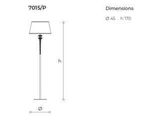 Металлический светодиодный торшер