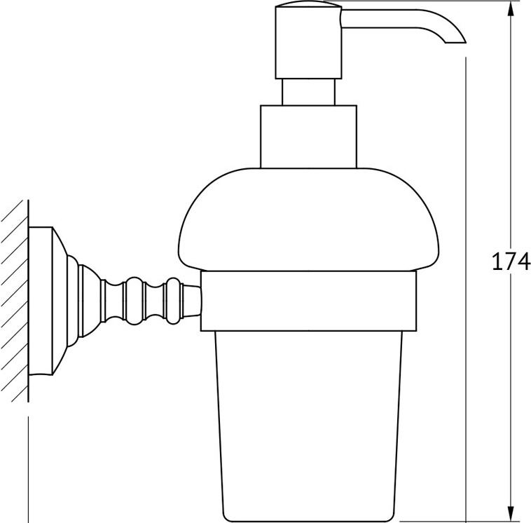 STI 105 Держатель с дозатором жидкого мыла 3SC STILMAR CHROME/GOLD Treesseci 3SC - Вид №1