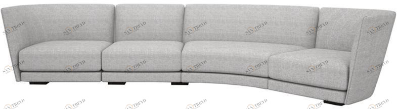 Grado Design Изогнутый диван из ткани для 4 человек Halle Hal - sf - g03