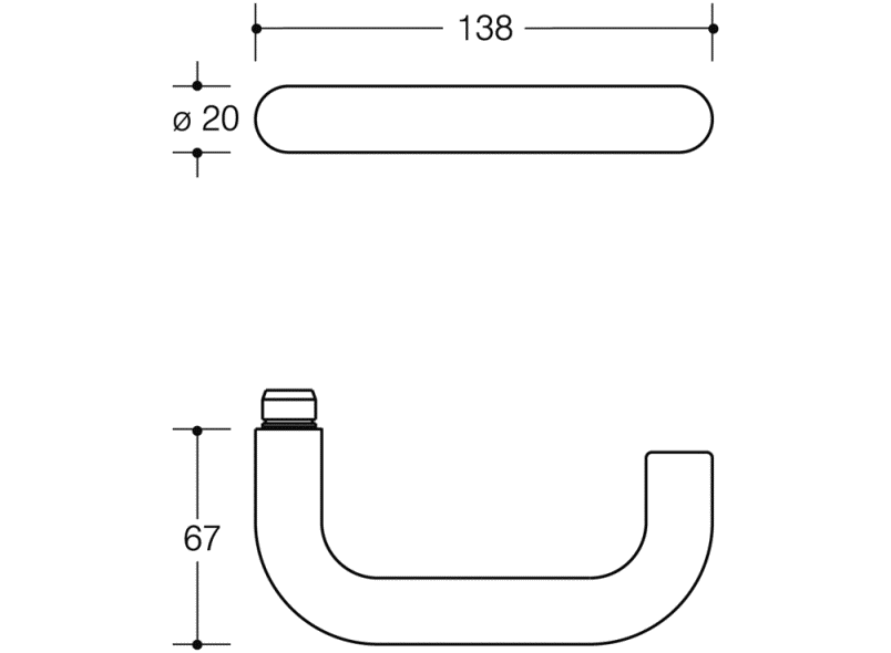 111PBR22.130 Полукомплект с защитной розеткой модель 111 HEWI Beschläge für Innentüren  - Вид №6