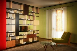 Morelato Открытый деревянный книжный шкаф Patchwork Art. 6292