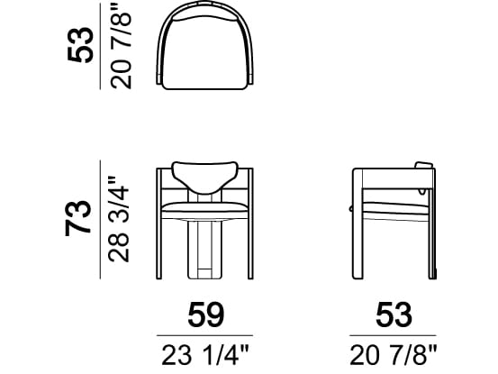 Деревянный стул с подлокотниками Arketipo KATE ARCH-00133221 - Вид №7